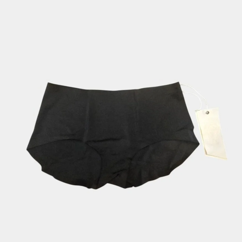 Free People We Are HAH Hipster Boyshort Seamless Panties S Black‎ Minimalist NWT